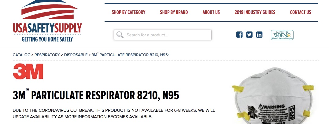 coronavirus n95 3m mask supply