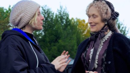 screenshot via EW, greta gerwig directs meryl streep