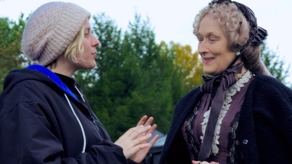 screenshot via EW, greta gerwig directs meryl streep