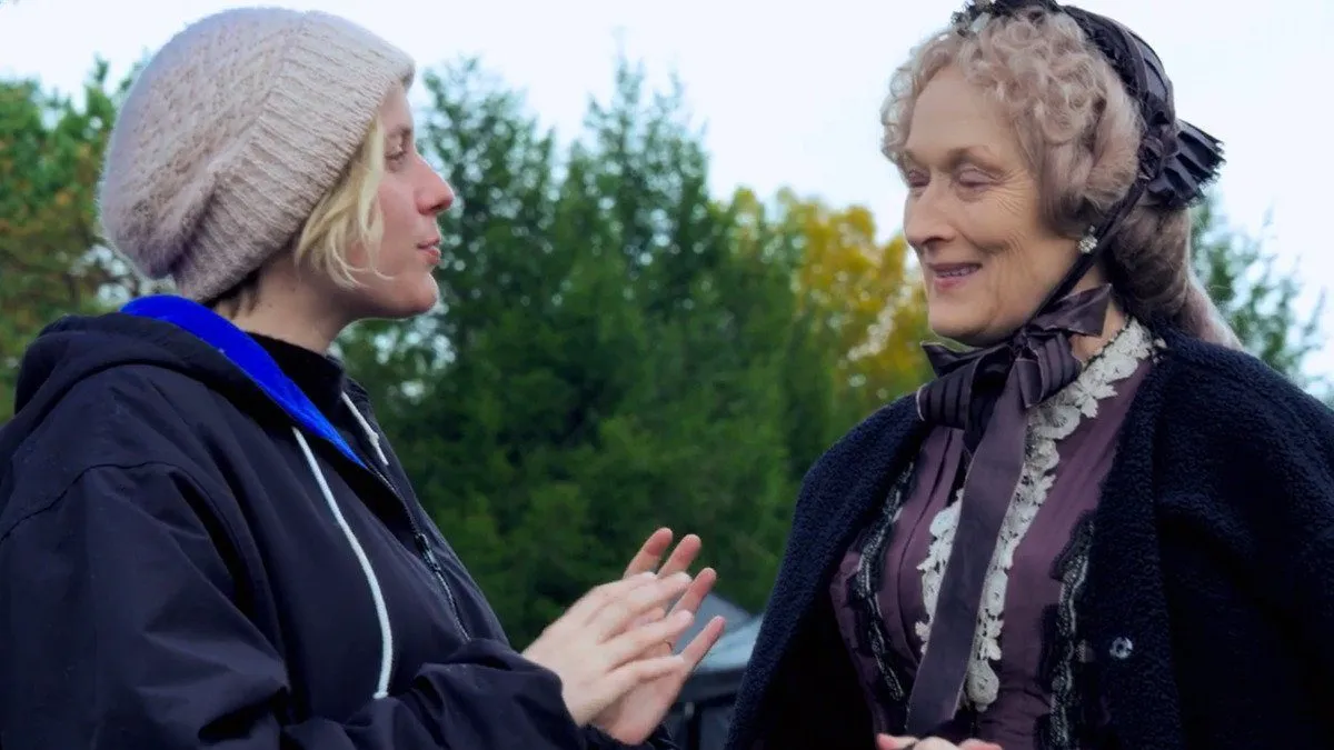 screenshot via EW, greta gerwig directs meryl streep