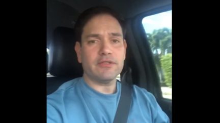 marco rubio is a boring dad in a tee