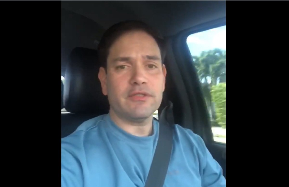 marco rubio is a boring dad in a tee