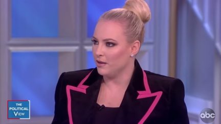 Meghan McCain looks angry on The View.