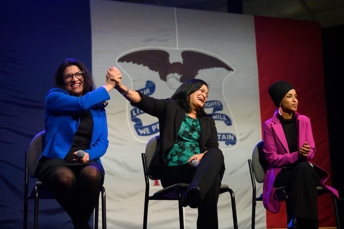 Rashida Tlaib, Pramila Jayapal. Ilhan Omar