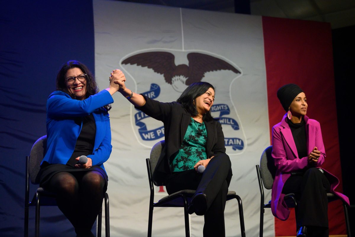 Rashida Tlaib, Pramila Jayapal. Ilhan Omar