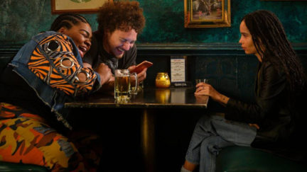 Zoë Kravitz and her co-stars in High Fidelity (2020)