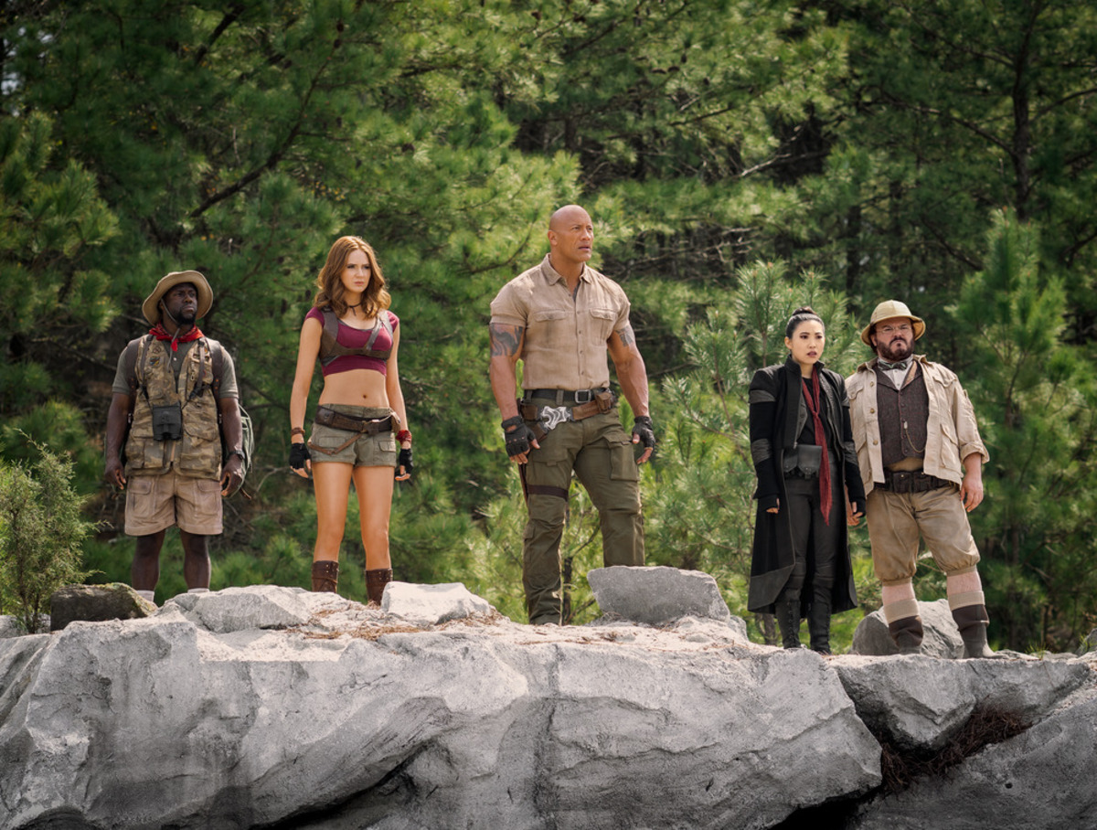 Kevin Hart, Karen Gillan, Dwayne Johnson, Awkwafina and Jack Black star in JUMANJI: THE NEXT LEVEL