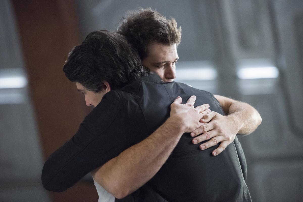 Legends of Tomorrow -- "Romeo V. Juliet: Dawn of Justness" -- Image Number: LGN507a_0217b.jpg -- Pictured (L-R): Nick Zano as Nate Heywood/Steel and Nick Zano as Nate Heywood/Steel -- Photo: Dean Buscher/The CW -- © 2020 The CW Network, LLC. All Rights Reserved.