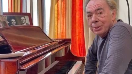 andrew lloyd webber at the piano