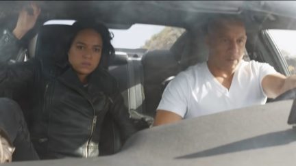 vin diesel drives off a cliff in fast 9