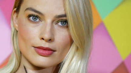 Australian actor Margot Robbie poses on the red carpet