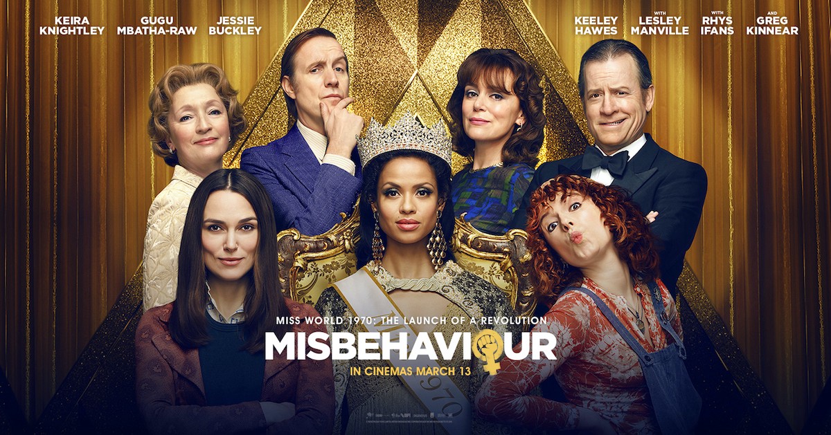 Misbehaviour movie poster.