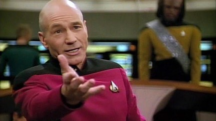 Captain Picard recites Shakespeare in Star Trek: The Next Generation.