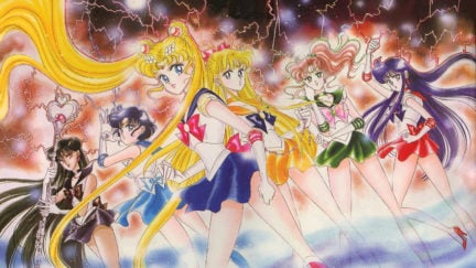 The Sailor Scouts in the manga as drawn by Naoko Takeuchi