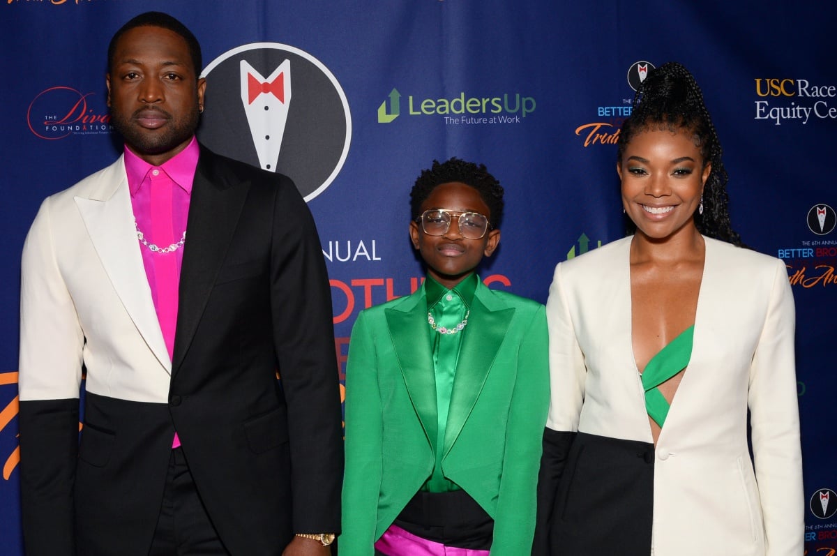 LOS ANGELES, CALIFORNIA - MARCH 07: (L-R) Dwyane Wade, Zaya Wade and Gabrielle Union attend the Better Brothers Los Angeles 6th annual Truth Awards at Taglyan Complex on March 07, 2020 in Los Angeles, California. (Photo by Andrew Toth/Getty Images)