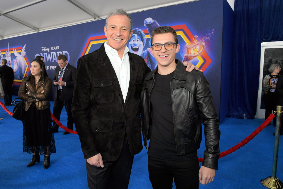 Bob Iger and Tom Holland