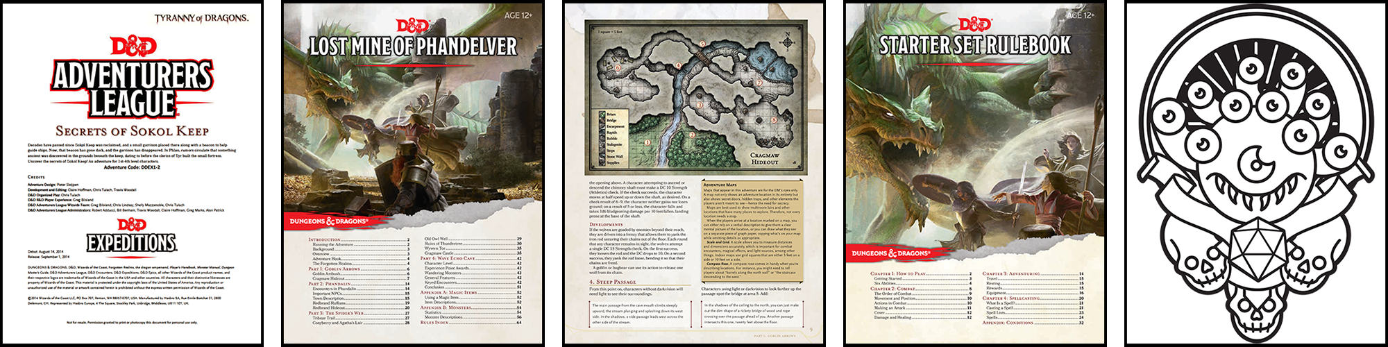 Images of free D&D material.