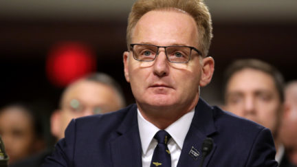 WASHINGTON, DC - DECEMBER 03: Acting Navy Secretary Thomas Modly testifies before the Senate Armed Services Committee in the Dirksen Senate Office Building on Capitol Hill December 03, 2019 in Washington, DC. Military secretaries and members of the Joint Chiefs testified about a new GAO report about ongoing reports of substandard military housing conditions and services. (Photo by Chip Somodevilla/Getty Images)