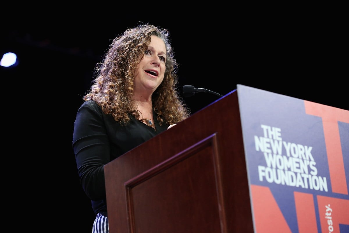 NEW YORK, NY - MAY 10: Honorary chair and co-founder of Level Forward, Abigail E. Disney speaks onstage during attends the New York Women's Foundation's 2018 "Celebrating Women" breakfast on May 10, 2018 in New York City. (Photo by Monica Schipper/Getty Images for The New York Women's Foundation )