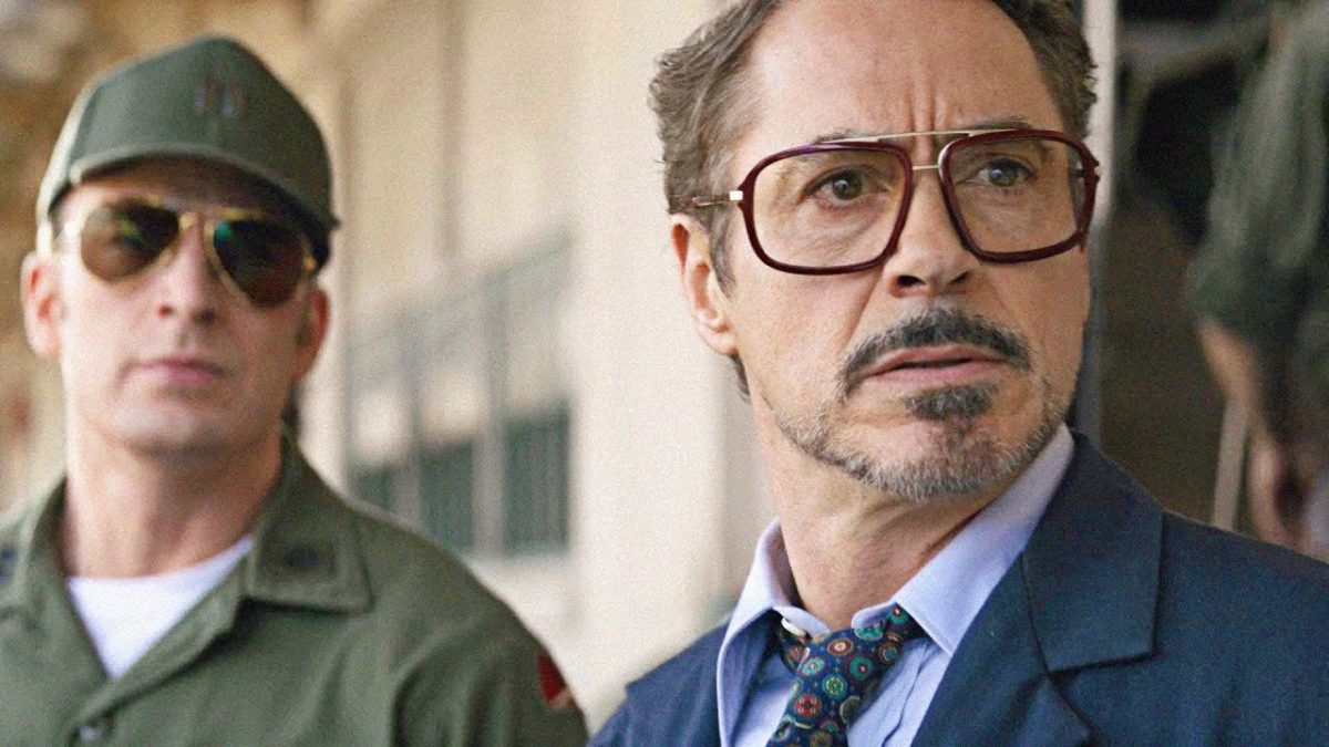 Steve Rogers and Tony Stark in Avengers: Endgame