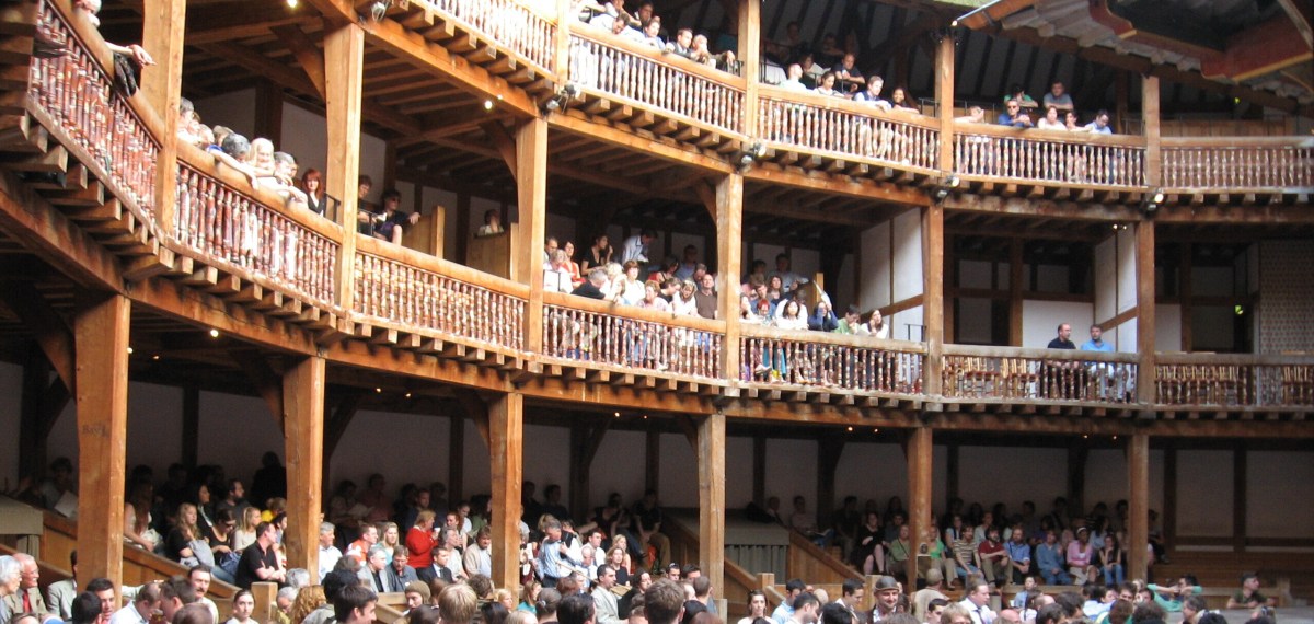 audience inside the globe theater in london