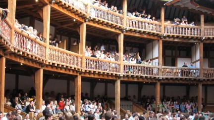 audience inside the globe theater in london