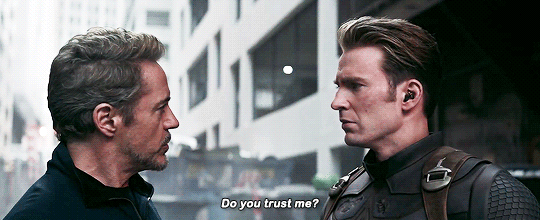Steve Rogers and Tony Stark in Endgame