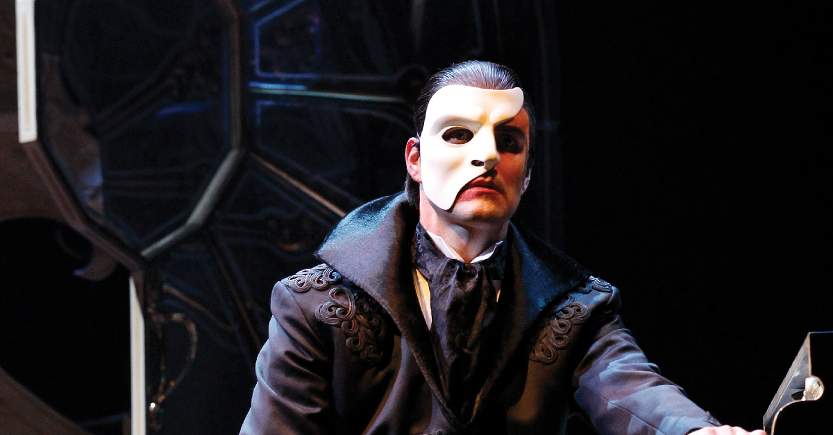 Ben Lewis as the Phantom in Love Never dies. Really Useful Group/screensot.
