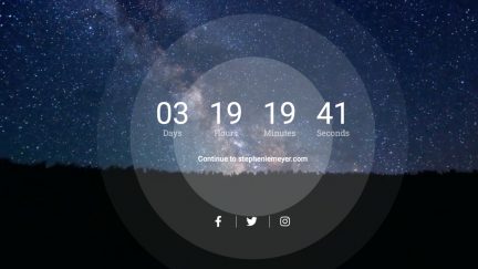 countdown for what stephenie meyer what are you planning?