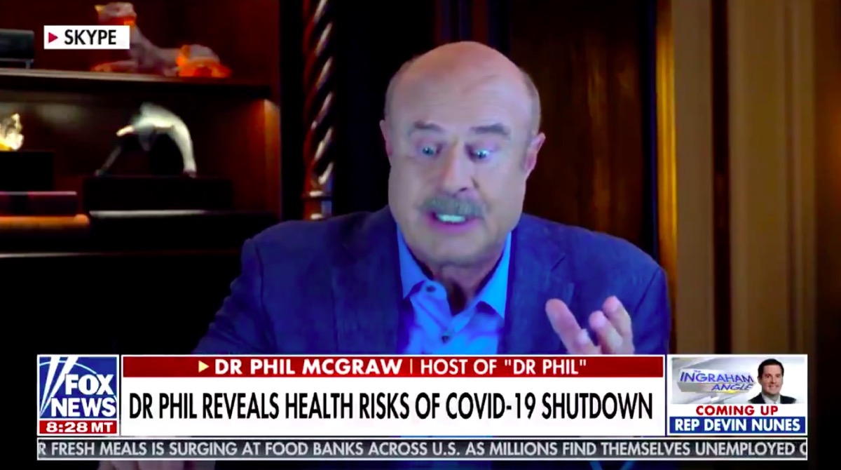 Dr. Phil's very normal facial expression.