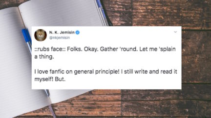 N.K. Jemisin on fanfiction etiquette