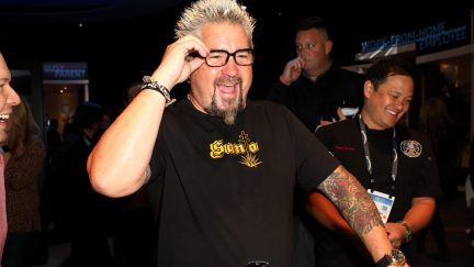 LAS VEGAS, NEVADA - JANUARY 07: Guy Fieri demos Echo Frames at the Amazon After Hours event during CES 2020 at The Venetian Las Vegas on January 07, 2020 in Las Vegas, Nevada. (Photo by Roger Kisby/Getty Images for Amazon Devices and Services)