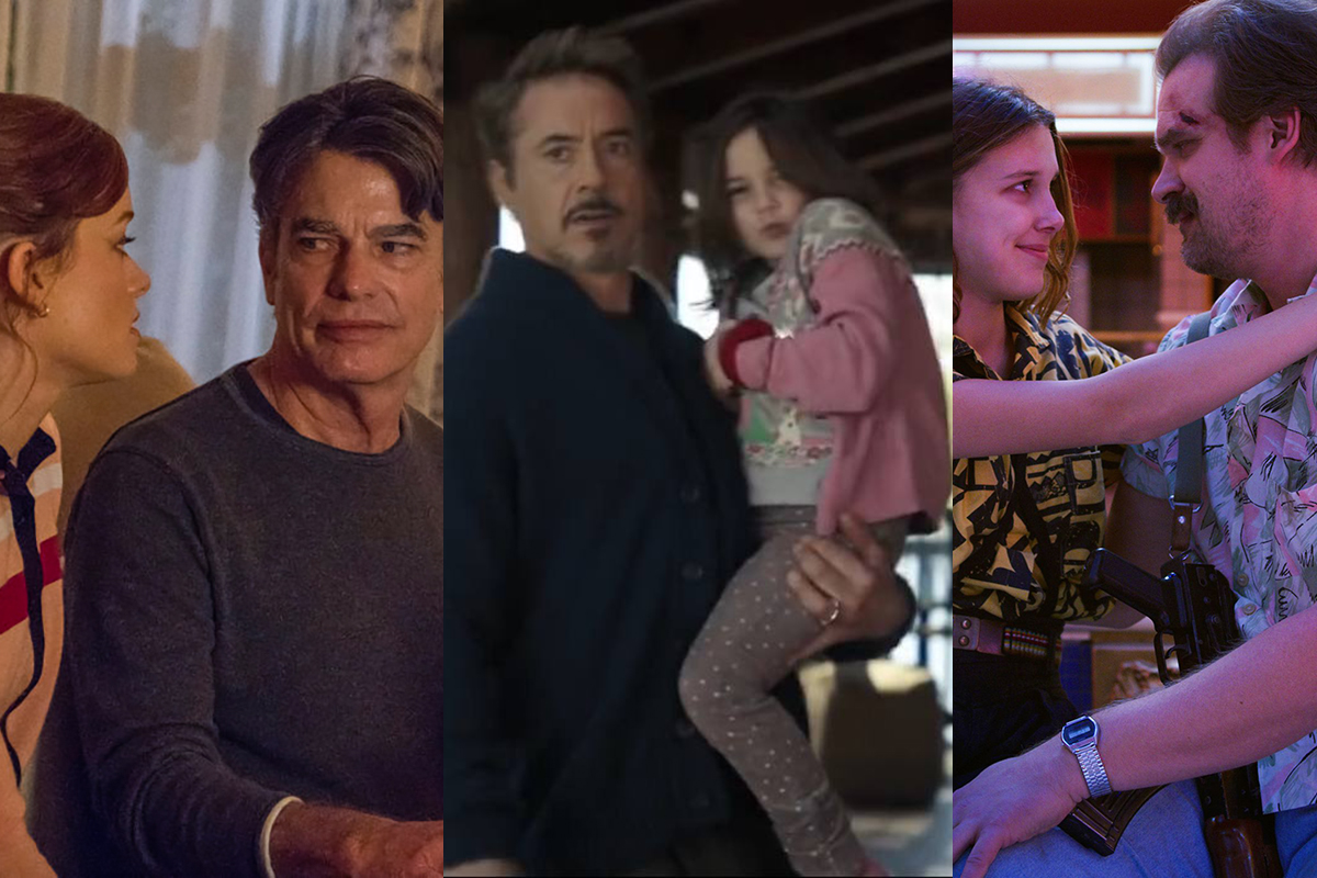 Zoey's Extraordinary Playlist, Avengers: Endgame, and Stranger Things all with the dead dads