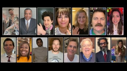 The Cast of Park and Recreation from a Parks And Recreation Special