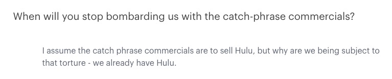 Hulu's Catchphrase Commercial Is the Worst Thing on TV | The Mary Sue