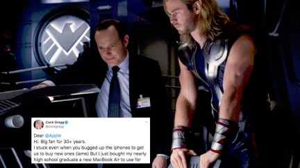 Actor Clark Gregg tweeted about the bad webcam on new MacBook air