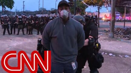 CNN's Omar Jimenez being arrested live on the air.