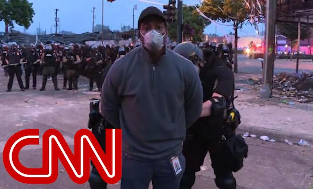 CNN's Omar Jimenez being arrested live on the air.
