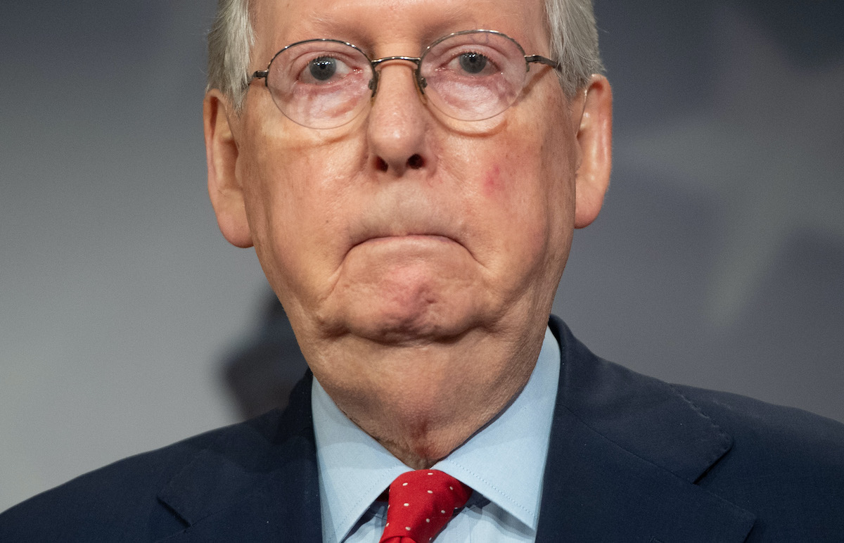 Mitch McConnell makes a frowny face.