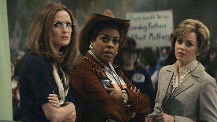 Mrs. America cast: rosie byrne, niecey nash, and elizabeth banks