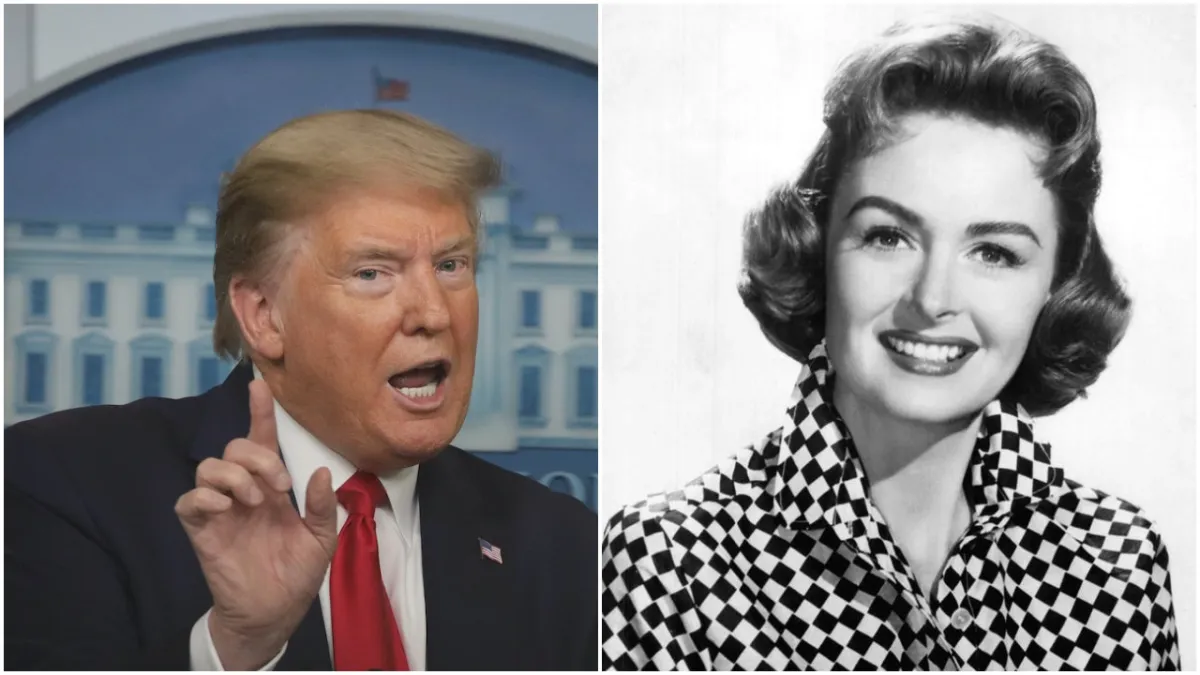 donald trump and donna reed collage