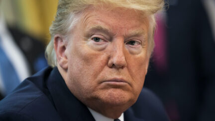 Trump looks pouty in the Oval Office.