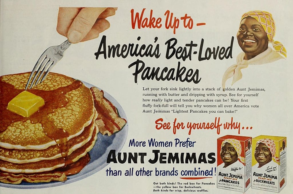 racist aunt jemima pancake ad from 1951