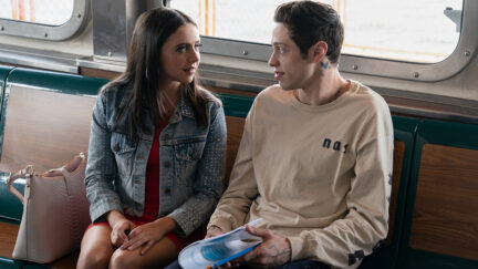 Bel Powley and Pete Davidson in the King of Staten Island