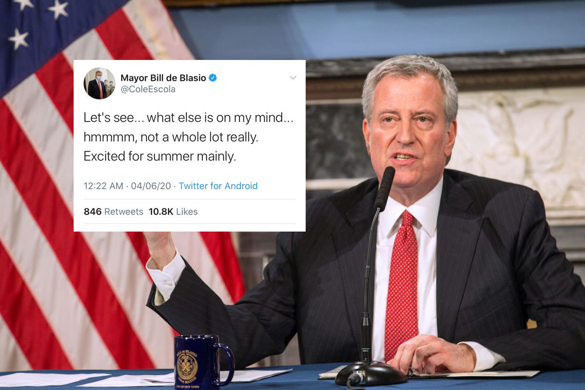 Mayor Bill de Blasio Twitter parody suspended
