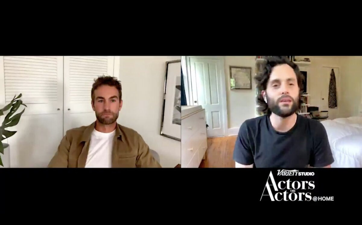 Chace Crawford and Penn Badgley talking acting