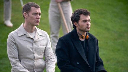 Alden Ehrenreich and Joseph Morgan in Brave New World