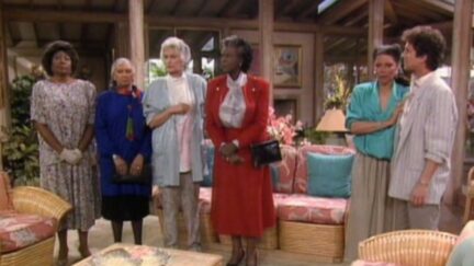 Bea Arthur, Virginia Capers, Rosalind Cash, Montrose Hagins, Lynn Hamilton, and Scott Jacoby in The Golden Girls (1985)