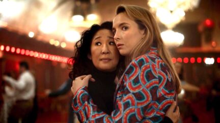 Eve and Villanelle embrace in Killing Eve season 3.