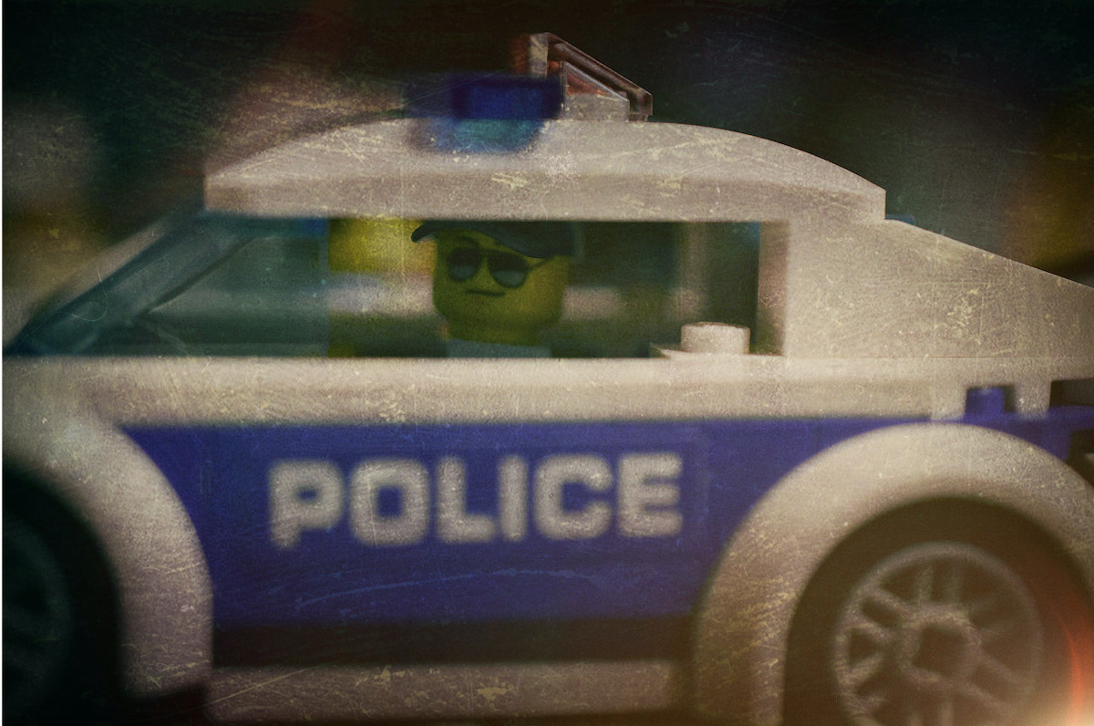 A lego police car